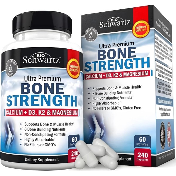 No Brand High Absorption Bone Strength Supplement - Gentle Non-Constipati