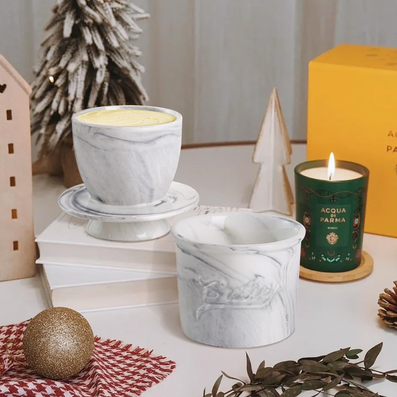 MSJGA Butter Crock for Counter with Water, French Butter Keeper