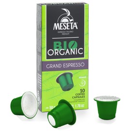 Meseta Bio-Organic 40 Nespresso Compatible Coffee Capsule Variety Pack - Grand Espresso & Biofair Organic - 40ct