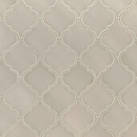 MSI Portico Pearl Arabesque 10.83 in. x 15.5 in. x 8mm Glossy Ceramic Mesh-Mounted Mosaic Tile (11.7 sq. ft. / case) for Kitchen Backsplash, Accent & Shower Wall Tile, Portico Beige