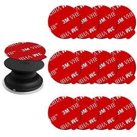 Very High Bond Sticky Adhesive, AZXYI 12 Pack Socket Sticky Adhesive Replacement Kit, 1.4 inches Double-Sided Stickers for Collapsible Grips Socket Base