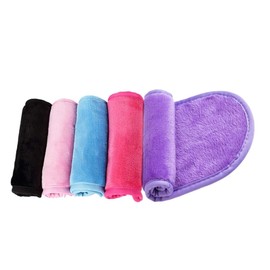 MEISO 5 Piezas Paño Desmaquillante, Reutilizable Toallas de Microfibra Suaves para Limpieza Facial, Paño Removedoras de Maquillaje, Toalla de Limpieza de Microfibra (5 colores, 40 * 20cm)