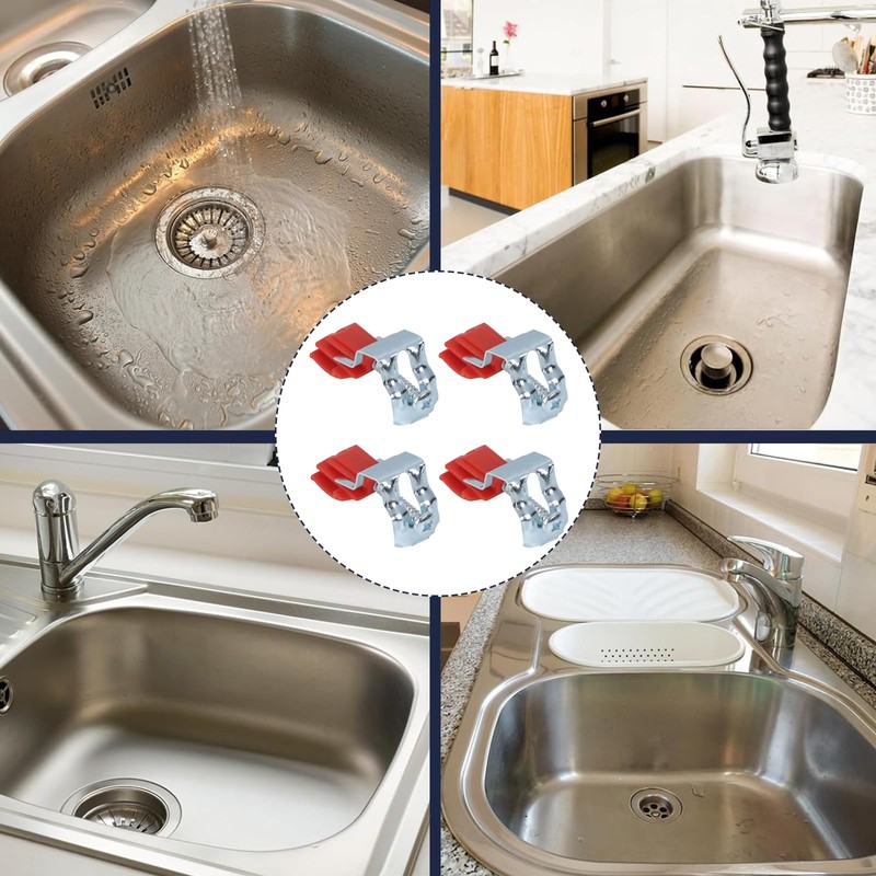 DHWEKU Sink Bow Mounting Brackets Sink Bow Adjustable Stainless Steel