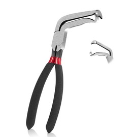 KAQISI Electrical Disconnect Pliers,Upgrade Electrical Connector Pliers Automotive Tools, Fuel Line Pliers Disconnect Repair Tools Disconnect Pliers for Push Ttab Style Plugs (Bend)