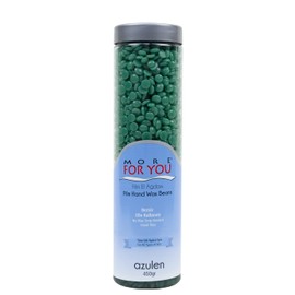 More For You Film Hand Wax Beans Pet Azulen (Green) 450 g - Hot Wax Warm Wax Hair Removal Hot Wax Sir Agda Hair Removal Wax (Azulen)