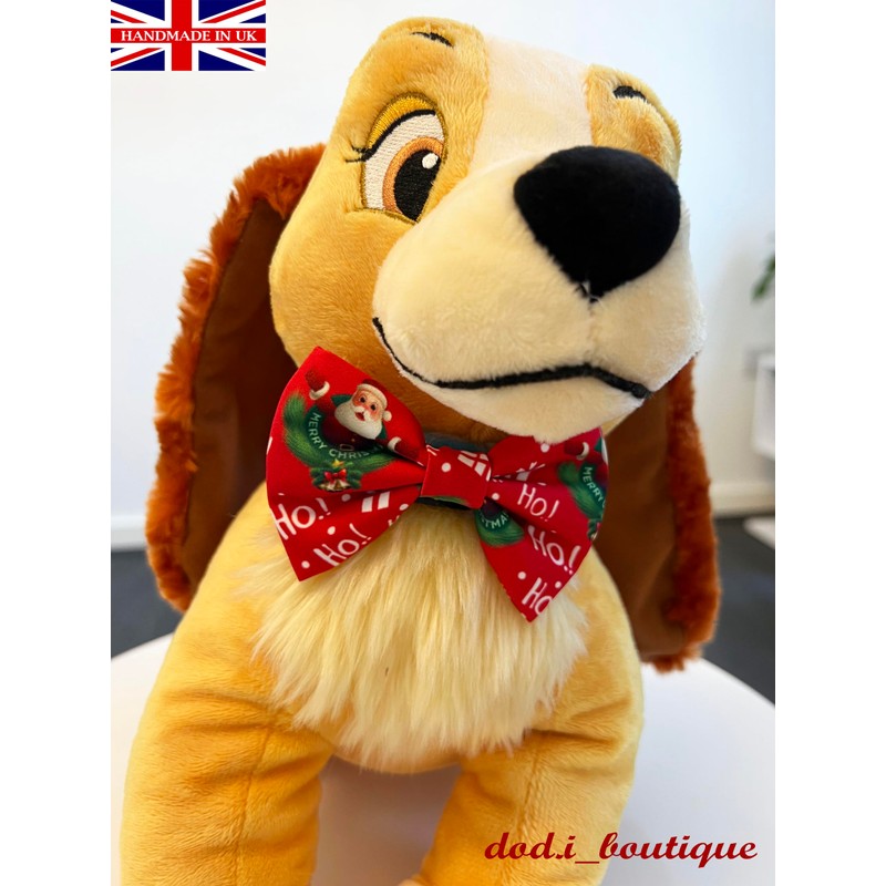 dod.i_boutique New Dogs Bow Tie Bowtie Merry Christmas SANTA RED