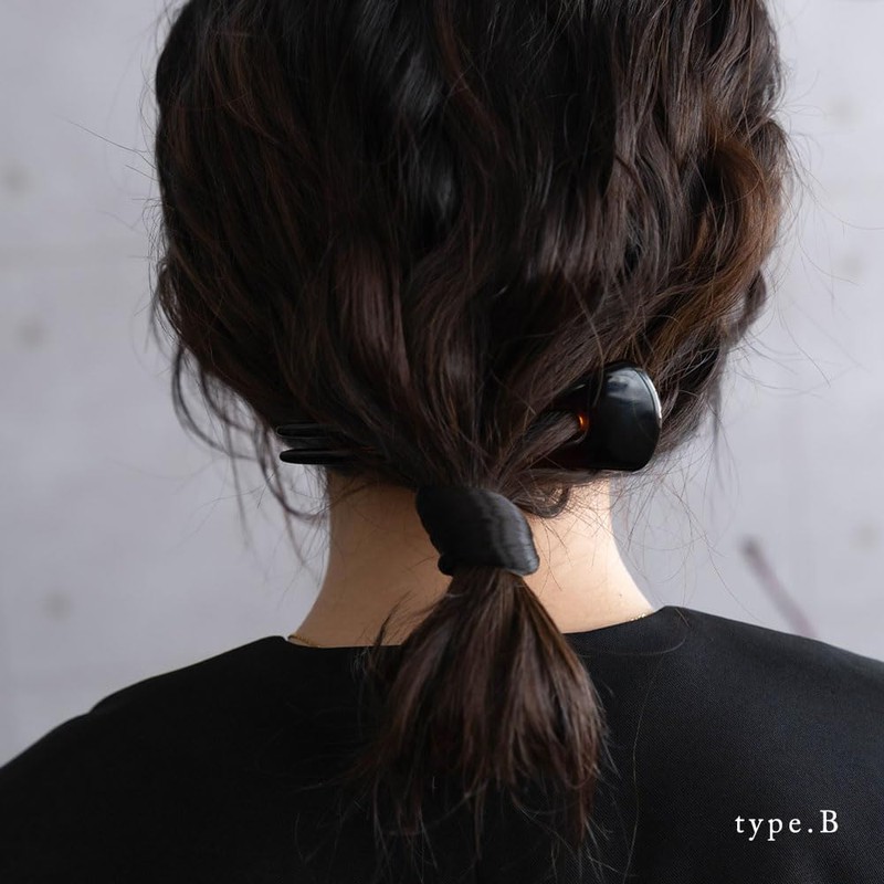 JewelVOX Hair Accessories, U-shaped Pin, Hair Clips, Kanzashi, Pretend (C)