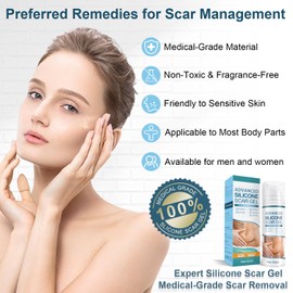 Mitgary Advanced Scar Gel, Silicone Scar Gel, Treats Old and New Scars, Reduces the Appearance of Scars from, Body, Face, Stretch Marks, Surgical Scar, Keloids, Acne, Burns and More, 50g (1.76 Oz)