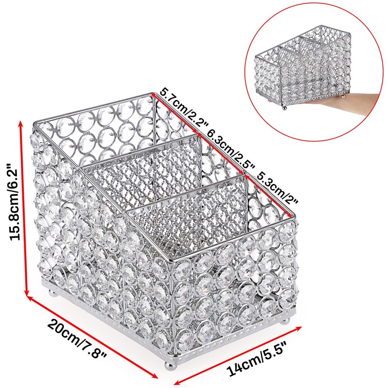 Sumnacon Remote Control Holder Crystal Remote Holder for Table Gorgeous