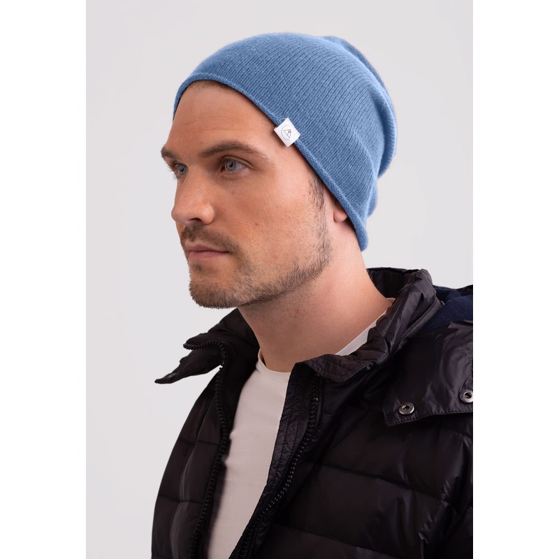 CASH-MERE.CH 100% Cashmere Beanie Hat | Knitted Hat for Women