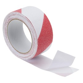 PATIKIL 2 Inch x 16 Ft Anti Slip Traction Tape, Non-Slip Grip Tape Non Skid Tread Safety Tape for Stairs Steps Scooter Deck, Red and White