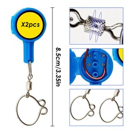 2 Pcs Fishing Knot Tying Tool, Easy Knot for Fishing Line to Hooks, Fishing Accessories for Carp & Fly Fishing, Hook Cover for Fishing Rod, Fishing Gifts for Men, Christmas Stocking Stuffers