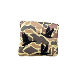 Duck Hunter Camo Golf Headcover - Camouflage Pattern, Black Duck Design, Adjustable Fit, Ideal for Golf Enthusiasts equipment:_Mallet Headcover