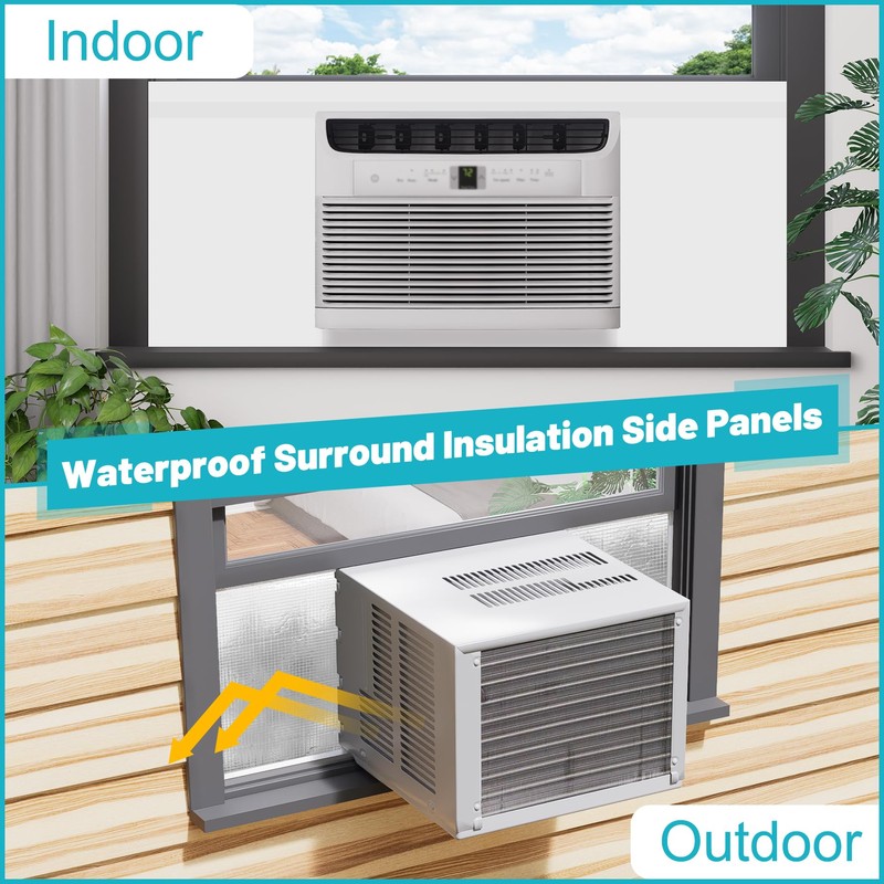 Chiligent Window AC Insulated Foam Panels with Aluminum Foil, Good