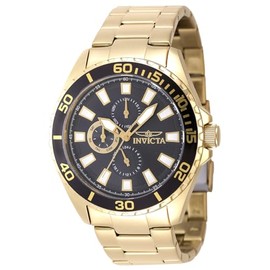Invicta Pro Diver Men 46mm Stainless Steel Gold Charcoal dial VH67 Quartz