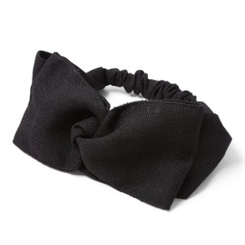 M.H.A.style 21545 Women's Hair Turban Headband with Ribbon Motif, Summer, C. Black