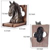 Rustic Horse Bookends Decorative Book Ends, 7.5" Resin Pair for