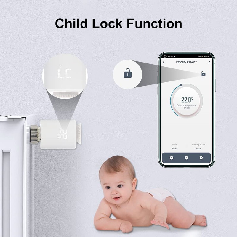 Elektronisches Smart Heizkörperthermostat Set mit Zigbee Gateway WiFi Starter Kit