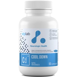 ATP LAB - Cool Down 60 Capsules - Depression Relief, Cortisol Health, Insomnia Relief, Mood Support, Heal Your Nervous System, Promotes Relaxation and Sleep Support - Formulated & Made in Canada