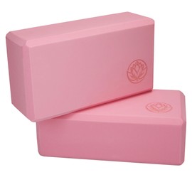 Yoga Block Set of 2 VonBueren Pink | 22 x 12 x 7.5 cm Each Yoga Block | Yoga Blocks for Men and Women Made of EVA | Blocks for Pilates