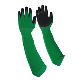 egowz Long Sleeve Gardening Gloves, Multipurpose Heavy Duty Outdoor and Indoor,Thorn Proof Gardening Gloves, S M L XL (Black and Green, Extra Large)