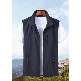 ECRISDOO Men's Mesh Vest, Gilet Vest, Summer Vest, Summer Jacket, Open Front, Sleeveless, Thin, Casual, Fishing, Outdoors, Climbing, Father's Day, Gift