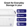 Superio Plastic Storage Bin with Lid, Box for Under Bed,