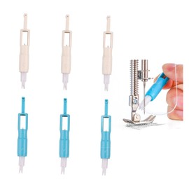 UAIAGM 6 Pcs Sewing Machine Needle Threader Tool Automatic Needle Threading Tool for Seniors Needle Inserter Holder Front to Back Threaders for Essential Sewing Accessories and Supplies