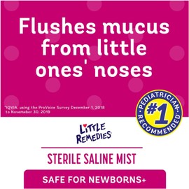 Little Remedies Sterile Saline Nasal Mist, 3 oz (Pack of 4)