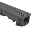 Polylok Heavy Duty 4ft Trench Drain & Grate - Gray