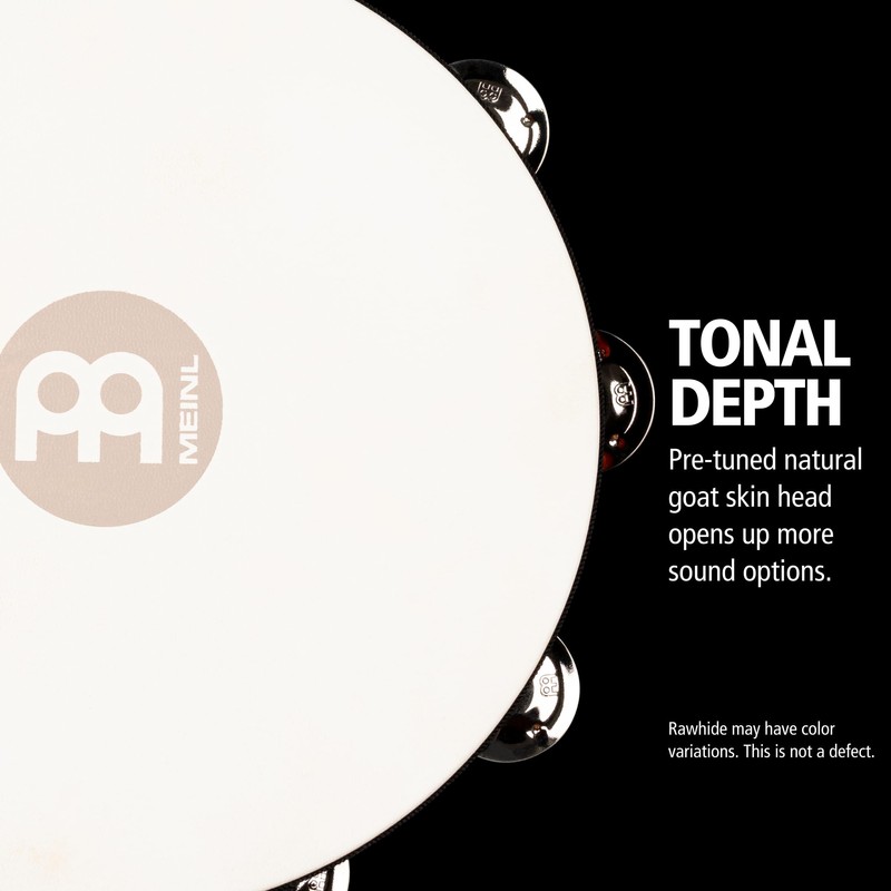 Meinl TAH2AB Headed Tambourine, Antique Brown, Double Row
