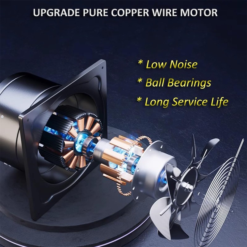 ACEDUROBLA 6 inch Exhaust Fan Metal Iron Ventilation Extractor, Silence