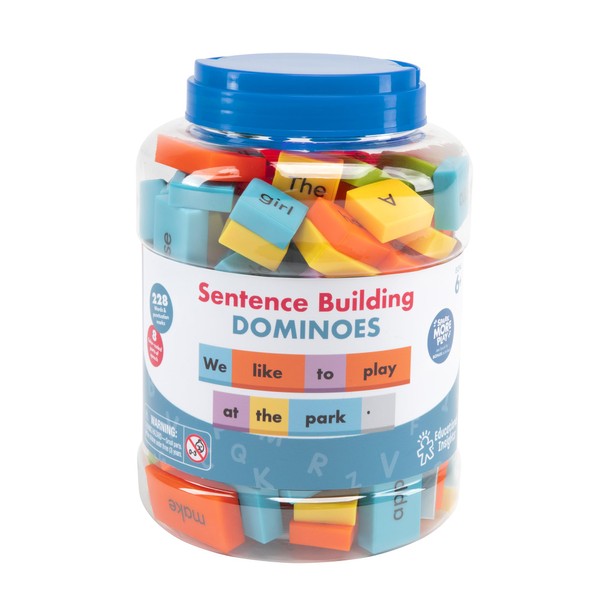 Educational Insights Sentence Building Dominoes, Learn to Write Manipulatives for Classroom & Home, Set of 114 Double-Sided Dominoes, Ages 6+