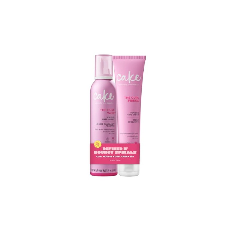 Cake Beauty Curl Defining Cream & Whipped Curl Mousse 2pk,