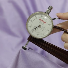 Tusrai (2 Yard) Heavy Weight 4 Way Stretch Microsuede Fabric 260 GSM Polyester Knit Double Side Sueding Cloth for Upholstery,Apparel,DIY,Lavender Purple