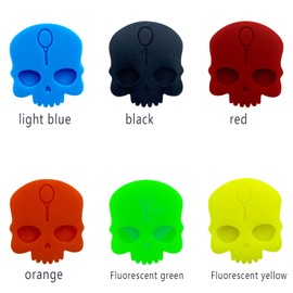 Tennis Dampener Cute/Funny 6 Pack Skull Tennis Racket Vibration Dampener Soft Silicone Tennis Racquet Shock Absorbing Tennis Damper Tennis Gift, Assorted Design (6 Pack Skull)