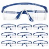 WGDVVJV Safety Goggles Blue 10 Pcs Wraparound Safety Glasses Protective