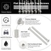 PATIKIL M6 x 90mm Flat Head Socket Cap Screws, 10