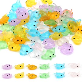 Tinoaly 60pcs Mini Manta Ray, Resin Miniature Tiny Sting Ray Figurines Sea Marine Theme Small Resin Ornaments Ideal Desktop Fairy Garden Dollhouse Micro Landscape DIY Crafts Decorations