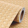 Livelynine Rattan Wallpaper Peel and Stick Cane Webbing Wicker Weave