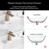 WOMAO Gold Sink Drain Fitting, Pop-Up Drain Valve with Overflow