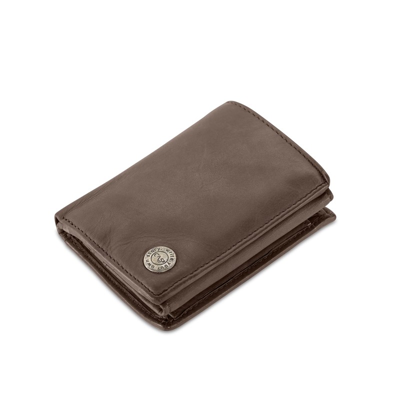 Cas8 MATS Men's Wallet Portrait Format, 100% Leather Wallet with