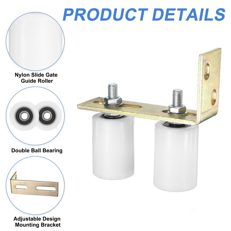 uxcell 2Set Slide Gate Guide Roller, 2" Dia x 2-3/4"