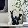 Dwysswyd Black and White Dancing Couple Sculpture - 9 Inch