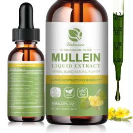 60ML Mullein Leaf Extract Natural Drops Healthy Lung Cleanse Respiratory 2 Pack