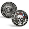 CHURYUML Memento Mori Coin 3D Skull Challenge Coins Inspirational Stoic