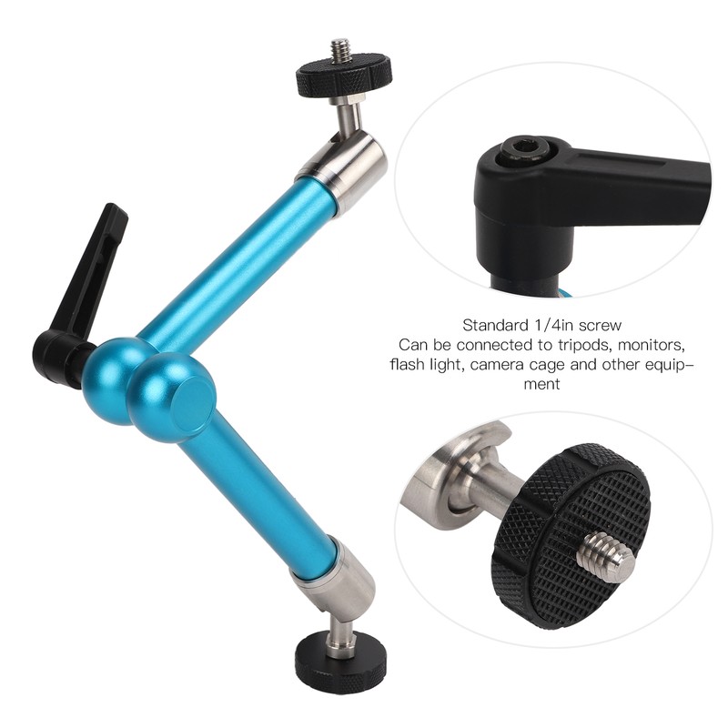 11 Inch Adjustable Friction Power Articulating Arm with 1/4in Thread