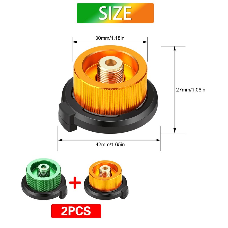 drado 2 Pcs Camping Gas Adapter Camping Stove Adapter Converter
