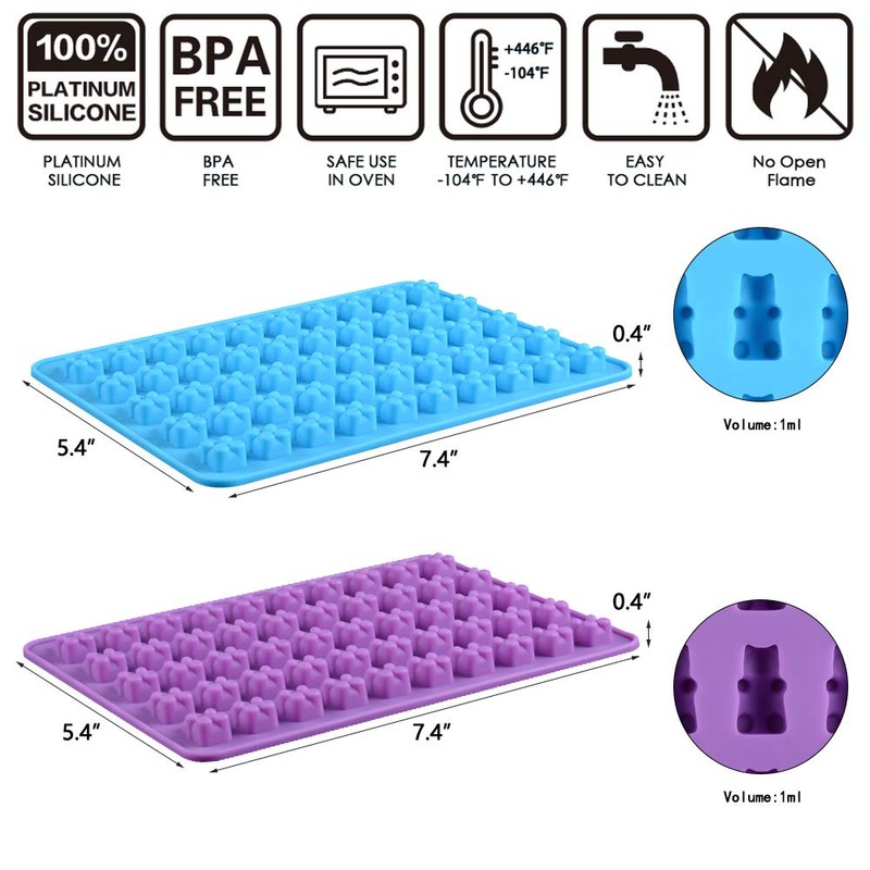 Gummy Molds Bear Candy Silicone - Mini Size Chocolate Gummy