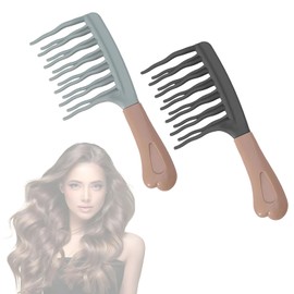 LUHOCIY 2 Stück Kamm Männer, Lockenkamm, Strähnenkamm, es Ist Nicht Nur Eine Tolle Ergänzung für Männerfrisuren und Frauenlocken, Sondern Auch für Alle Haartypen und Frisuren Geeignet